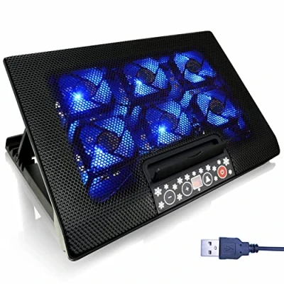 Bild av AABCOOLING NC77 Laptop Stativ Som Har 6 Fläktar, Solid Kylbas, Notebook Kylning, Bra Prestanda och Låga Bullerutsläpp, Stabil Bas för en Bärbar Dator