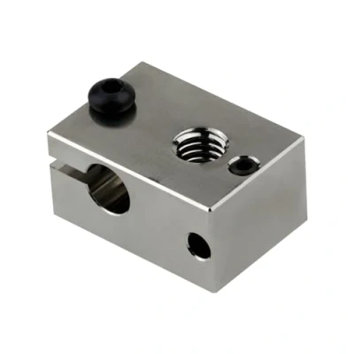 Bild av 3D skrivare hög temperatur pläterad kopparvärmare block för PT100 patronsensor version V6 Hotend Titan Aero extrtruder (koppar)