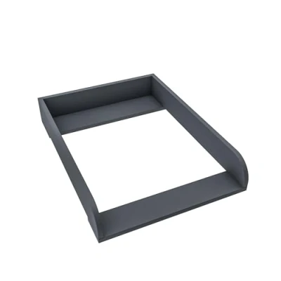 Bild av regalik Skötbordstillsats för Hemnes från IKEA, 50 cm Byråer, Avtagbar Skötbordstillsats, Rundade Frontpaneler, Grafit, 72 x 54