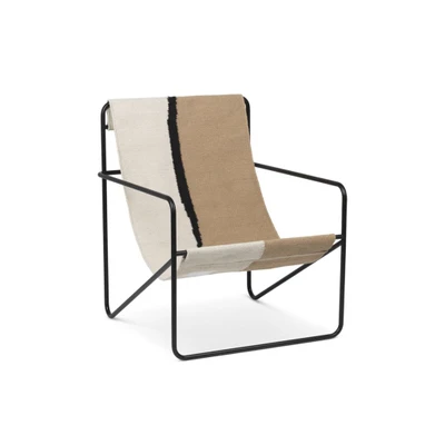 Bild av Ferm Living Desert Chair Fåtölj Soil / Black W63 x H77,5 D66 cm