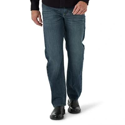 Bild av Wrangler Free to Stretch Jeans med avslappnad passform för män, Marin, 38W / 30L