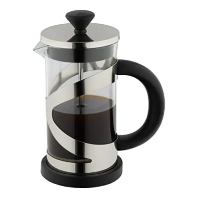 Bild av Café Olé Classico Cafetière, kromad finish, 1000 ml, 8 koppar, kaffebryggare med fransk press, värmetåligt handtag, rostfritt stål