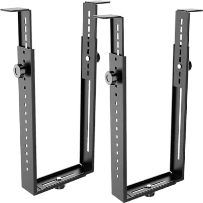 Bild av RICOO PC räknarhållare för underbord skrivbord datormontering TRH 02 CPU hölje hållare upp till 35 kg stående/liggande under bordsstativ stativ vertikalt/horisontellt