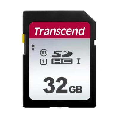 Bild av Transcend Highspeed 32 GB SDHC minneskort (för digitalkameror, Photo Box, vardagliga inspelningar och videor/bilradio) klass 10, UHS I U1 TS32GSDC300S