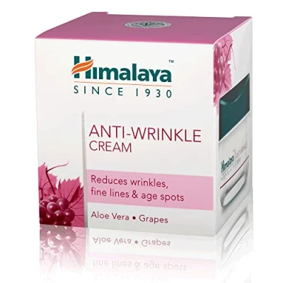 Bild av Himalaya Anti Wrinkle Cream med Aloe Vera och druvor hjälper till att minska rynkor, fina linjer, åldersfläckar återfuktar huden, bleker fläckar förbättrar hudens elasticitet 50 g
