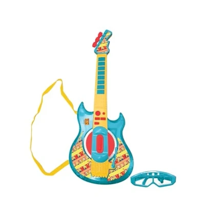 Bild av Lexibook, Dumma mej, Minions, Elektronisk gitarr med mikrofon och glasögon för att sjunga stil, 2 spellägen, Demolåtar, Ljuseffekter, Gul/blå, K260DES