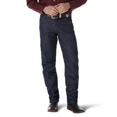 Bild av ALL TERRAIN GEAR x Wrangler herr premium prestanda cowboy cut normal passform jeans, Styv marin, 37W 32L