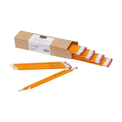 Bild av Amazon Basics Förvässade pennor med träfodral, #2 HB pennor, 30 pack, orange