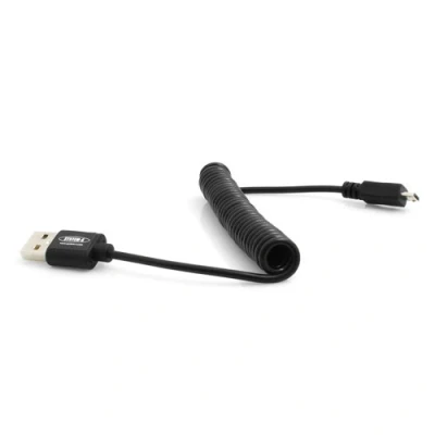 Bild av System S Micro USB spiralkabel datakabel laddningskabel 10 cm 90