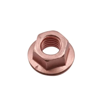 Bild av Connect 30740 Kopparblinkande mutter flänsad och självlåsande M10 x 1,5 15 mm Hex 5 st