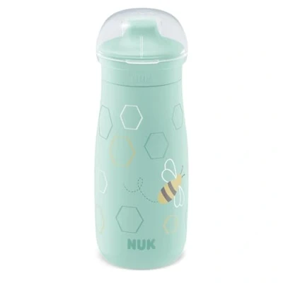 Bild av NUK Mini Me Sip Toddler Cup 9+ Months 300 ml Kids Water Bottle Leak Proof Toughened Spout Shatter Mint Bee