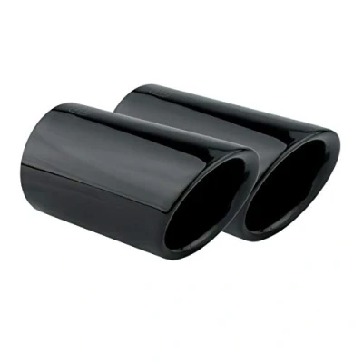 Bild av L&amp;P A291 avgasrör i rostfritt stål, spegelpolerad svart kromfinish, plug &amp; play, set med 2