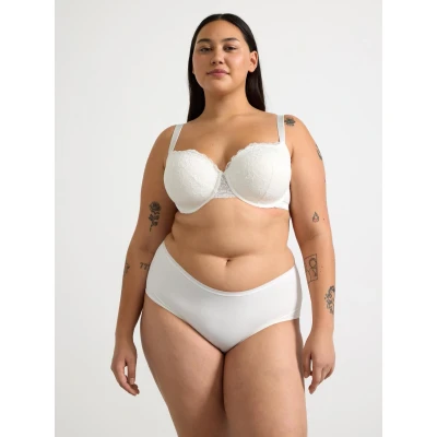 Bild av Lindex BRA Akleja Emelie LACE PLUS SIZE Bygelbh, Storlek: 90E, White