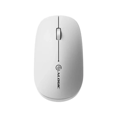 Bild av ALOGIC Echelon Mouse rechargeable 2.4 GHz Bluetooth 5.0 white Optic 3 knappar Vit