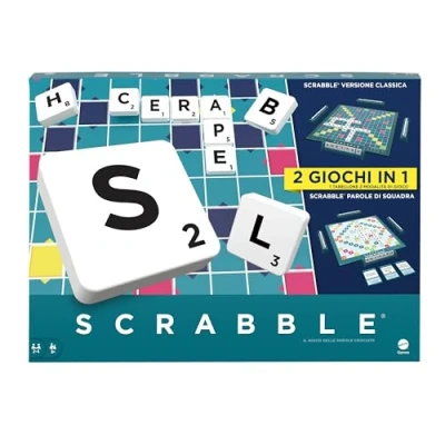 Bild av Mattel Games Scrabble två i ett, version: Italienska, HXW03