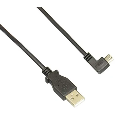 Bild av StarTech.com Micro USB laddning/synkkabel St/St till vänstervinklad 1 m mikro laddningskabel