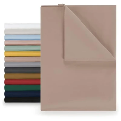 Bild av Blumtal® Basic underlakan 280x275 cm Lakan utan resår OEKO TEX certifierat av borstad mikrofiber 280x275cm i taupe