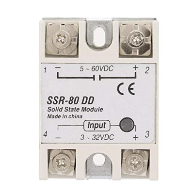 Bild av 80A halvledarrelä SSR relämodul 5mA 25mA DC 3V 32V till 5V 60V 80DD