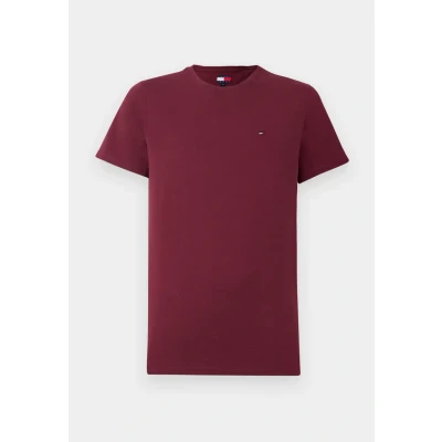 Bild av TOMMY JEANS herr TJM XSLIM tröja TEE DM0DM04411, röd, 4XL, Rött (rött vin), 4XL