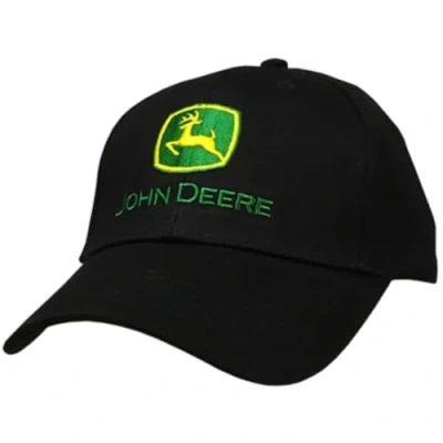 Bild av John Deere Svart Adjustable Keps Logo Nrlad Cap Black @ Hatstore