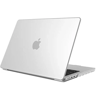 Bild av Fintie Skal kompatibelt med MacBook Pro 14 tum A2992 A2918 A2779 A2442 (2023 2021) M3 M2 M1 Pro/Max, ultratunt hårt skyddsskal, tum, transparent (frost)