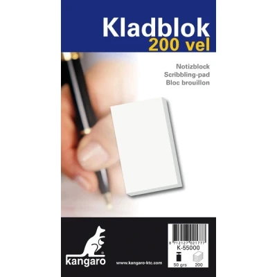 Bild av Kladdblock 115 x 198mm 200 ark Kangaro