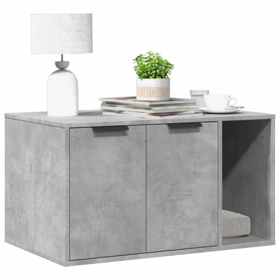 Bild av Skåp för kattlåda betonggrå 80x50x45 cm konstruerat trä
