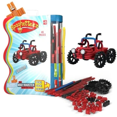 Bild av Clics Spaghetteez Wiggly Roadsters Flexible Building Rods 46pcs.