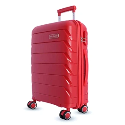 Bild av Don Algodon Resväskor Cabin Resväska 55x40x20 Robust Kabinväska Trolley Bagage för flygplan Resistent med 4 hjul 360 och lås, Röd, cm,