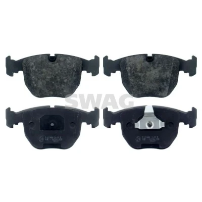 Bild av SWAG 20 91 6345 Jeu de plaquettes frein Essieu avant préparé pour indicateur d&#039;usure avec clip piston BMW: 5 Berline, X3, X5