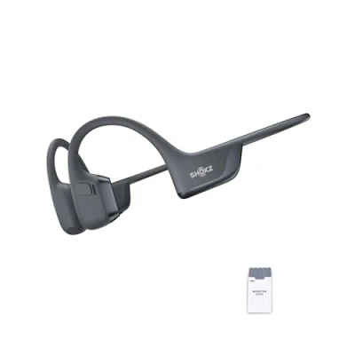 Bild av SHOKZ OpenRun Pro 2 Benledning Sporthörlurar, Öronfria Bluetooth 5.3, Brusreducerande Mikrofoner, IP55 Vattentåliga, 12 Timmars Speltid, USB C Snabbladdning, Svart