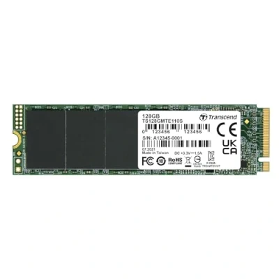 Bild av Transcend MTE110S 128GB NVMe PCIe Gen3 x4 M.2 2280 Internal Solid State Drive (SSD) 3D TLC NAND (TS128GMTE110S)