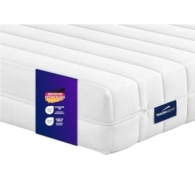 Bild av Traumnacht Easy Comfort 2 i 1 Duo ortopedisk 7 zons komfortskummadrass, hårdhet och 3, Öko Tex certifierad 90 x 200 cm, höjd 13 tillverkad enligt tysk kvalitetsstandard