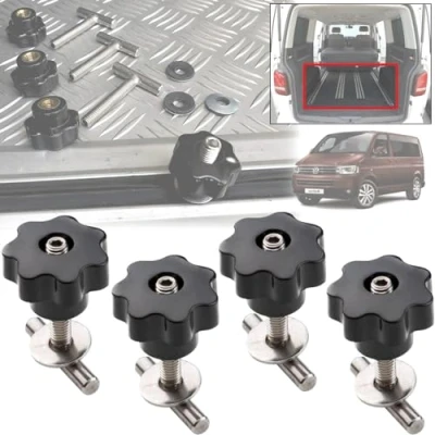 Bild av Twowinds lastsäkringsskruvar interiör styrskena ankare fästskruvar för kylskåp, pott, kompatibel med VW T5 T6 Multivan Transporter California 7h5883189e, 7h5883084c (4 partier)