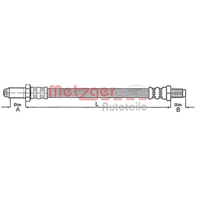 Bild av METZGER 4112219 Tuyau d&#039;embrayage ALFA ROMEO: Alfetta Berline, GTV, 75