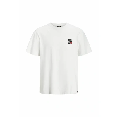 Bild av R.D.D. Royal Denim Division Gedruckt Rundhals Tshirt bas, Storlek: Large, Cloud dancer