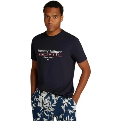 Bild av Tommy Hilfiger Center Stack Tshirt med print, Storlek: Small, Desert sky