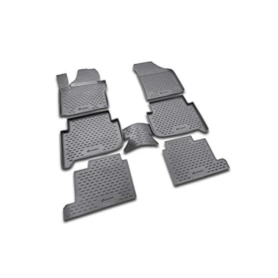 Bild av Gummimattor Element Anpassad Passform Golvmattor för VW Touran (I) 2003 2010 (II) 2015 7 sits 6 delar