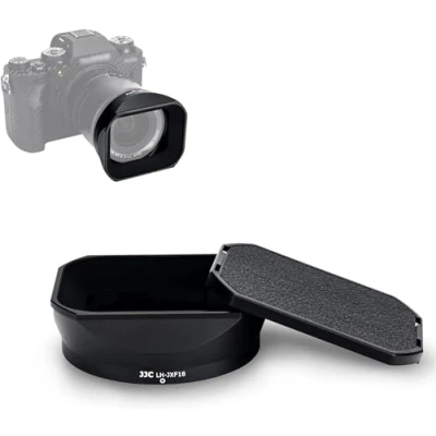 Bild av JJC Metall LH XF18 objektivskydd och linsskydd för Fujifilm XF 18 mm f/1,4 R LM WR objektiv på Fuji X S10 T4 T3 T2 T30 T20 DSLR kamera ersätter