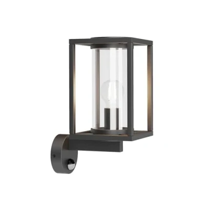 Bild av Lucande utomhusvägglampa Ferda, sensor, hängande, grå, E27