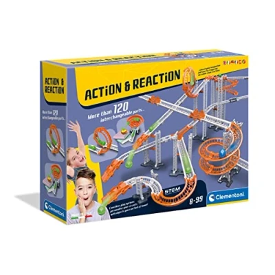 Bild av Clementoni 97856 Galileo BUILD Action &amp; Reaction Mega Set, kulbana att montera, byggsats för kulspel, byggleksaker barn från 8 år Amazon Exclusive