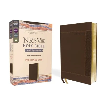 Bild av NRSVue, Holy Bible with Apocrypha, Personal Size, Leathersoft, Brown, Comfort Print: New Revised Standard Version Updated Edition, Dark ... Books of the Old Testament