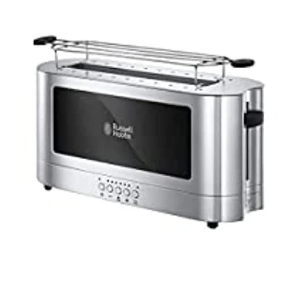 Bild av Russell Hobbs brödrost, rostar 2 skivor, inkl. uppvärmningsgaller, 6 justerbara rostningsgrader, upptining och uppvärmningsfunktion, teknologi för snabbare rostning,1420W, Elegance 23380 56