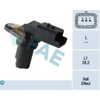Bild av FAE 79306 Capteur, position d&#039;arbre à cames Principe de Hall RENAULT: MEGANE 2, SCENIC ESPACE 4, NISSAN: Pathfinder 3, Qashqai / Qashqai+2 I