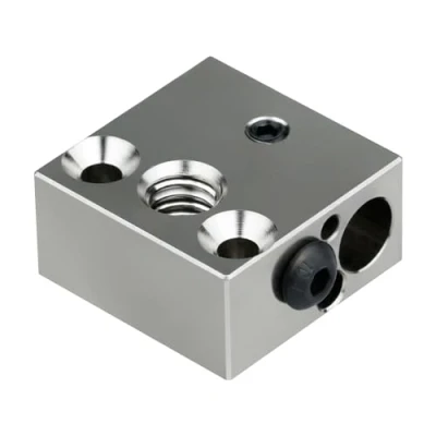 Bild av POLISI3D Uppdaterad hög temperatur CR 10 pläterad koppar värmeblock för MK8 Extruder Creality All Metal Hotend Ender 3s V2 3 Pro 5 CR10 S4 S5 3D skrivare (koppar)