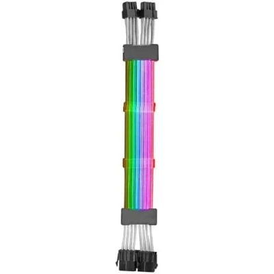Bild av MARSGAMING Mars Gaming MCA 16, ARGB förlängningskabel 8 + stift PCIe för grafikkort, ultraljusa lysdioder, full kompatibilitet, AWG18 ren koppar, 310 mm