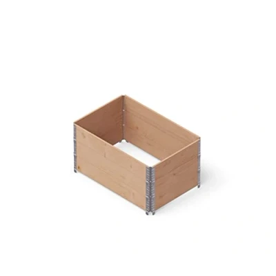 Bild av Upyard GardenBox set om 3 modern upphöjd bädd av pallram modulär pallpall hög säng naturträ för trädgård och terrass PEFC certifierad, 120 x 80 58,5, brun