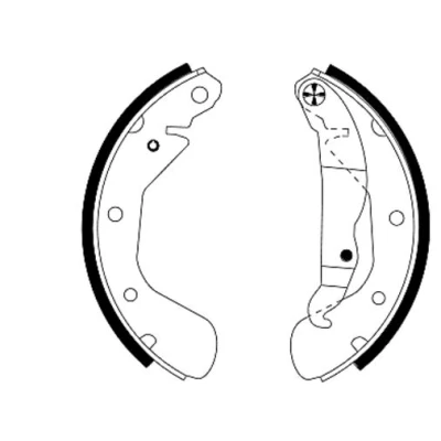Bild av TEXTAR 91044900 Mâchoires De frein 200 45 avec levier à main OPEL: Corsa C 3/5 portes, Astra G CC, Berline, CHEVROLET: Nubira Break