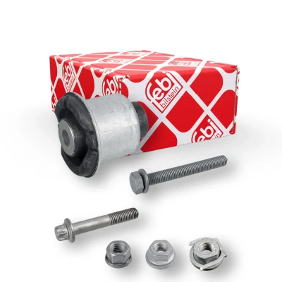 Bild av FEBI BILSTEIN 174276 Silent Bloc de Triangle avec kit vis, écrou supérieur, Essieu avant gauche, intérieur, droit Caoutchouc