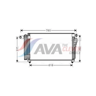 Bild av PRASCO KA5081D Condenseur De Clim avec déshydrateur 13,0 8,5 Aluminium 634 R 134a KIA: RIO 2